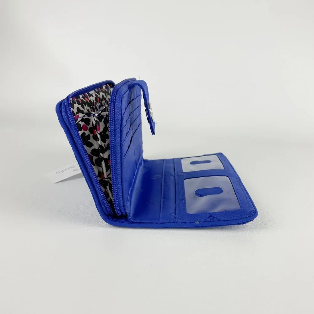 Vera Bradley Turnlock Wallet Gage Blue - Picture 3 of 6